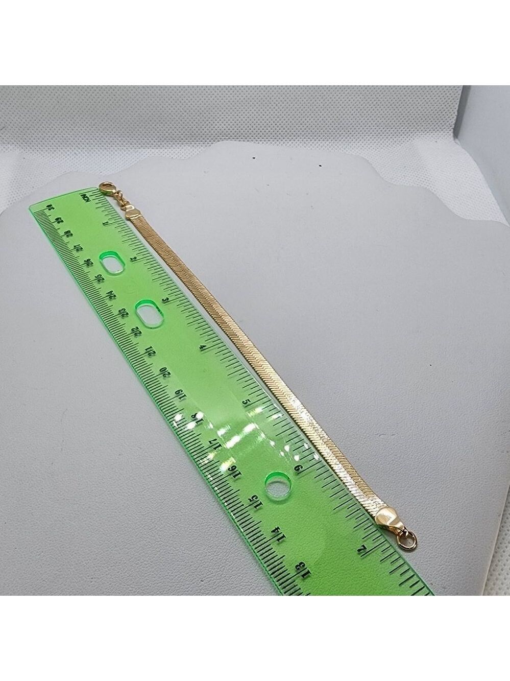 Brand New Brazilian 18k Gold Filled Herring Bone Bracelet - Picture 5 of 5